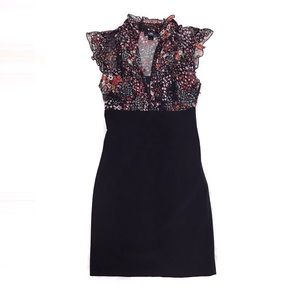 I.N. San Francisco-Black & Floral Dress-EUC-Sz 3